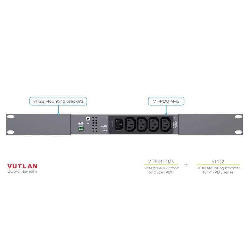 VT-PDU 4MS Switched & Metered-by-outlet PDU