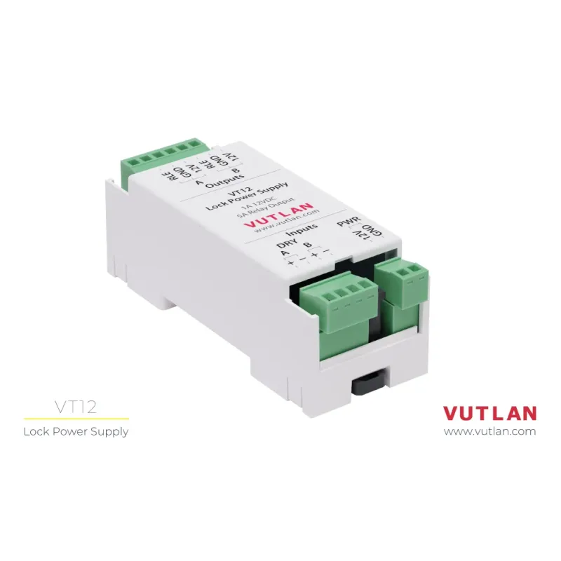 VT12 Relay Module, power supply controlled using dry contacts