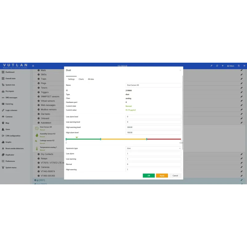 VT580 | Dust particles sensor