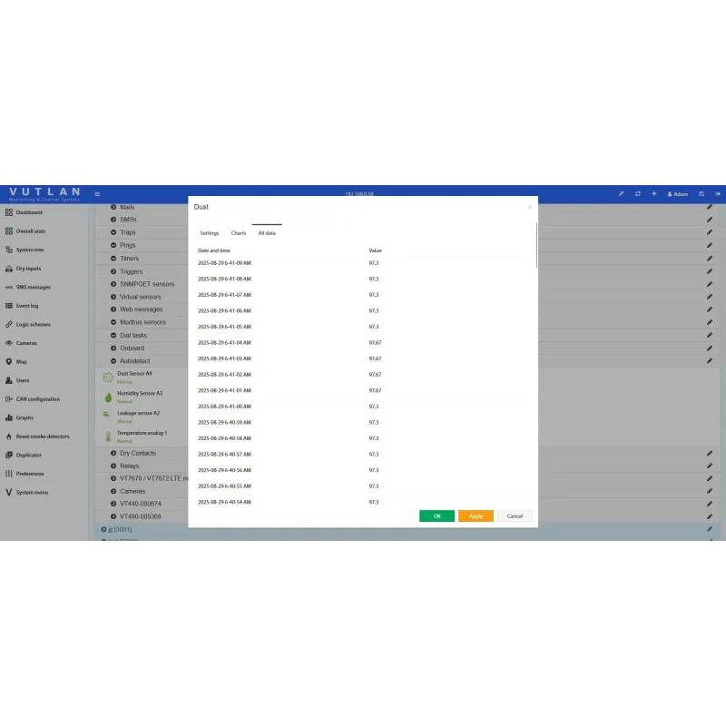 VT580 | Dust particles sensor