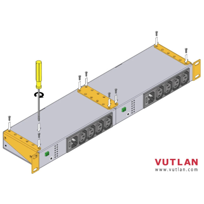 Easy istallation brackets for combining two PDUs
