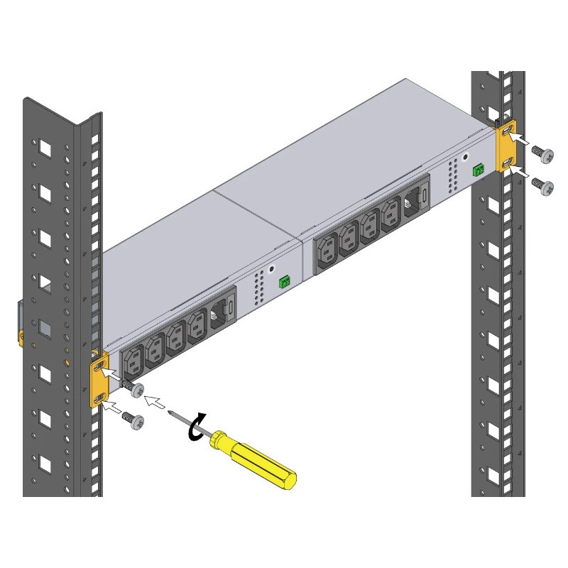 Easy istallation brackets for combining two PDUs
