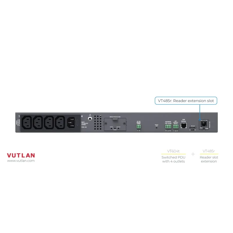 VT604 Switched PDU with 4 outlets